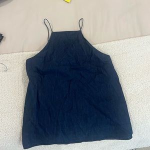 Denim open back camisole